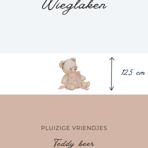 Wieglaken Pluizige Vriendjes - Teddy beer 12,5