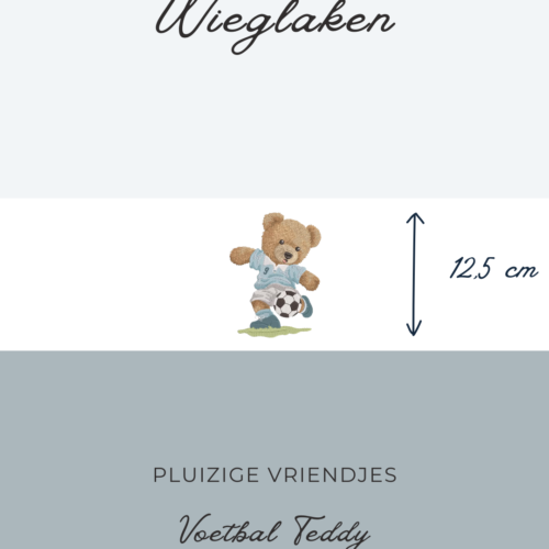 Wieglaken Pluizige Vriendjes - Voetbal Teddy 12,5
