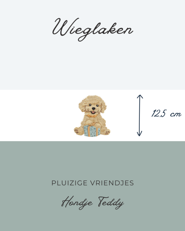 Wieglaken Pluizige Vriendjes - Hondje Teddy 12,5